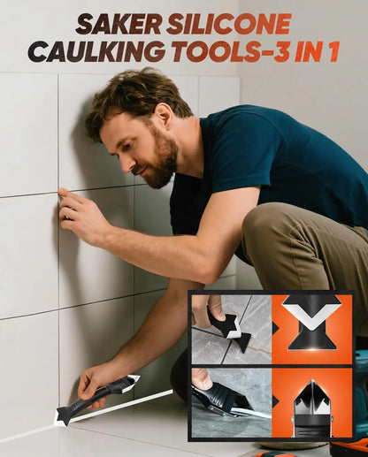 Silicone Caulking Tool | 5-in-1 Sealant Finishing Tool | Caulk Remover Glass Glue Angle Scraper for Bathroom, Kitchen, Floor