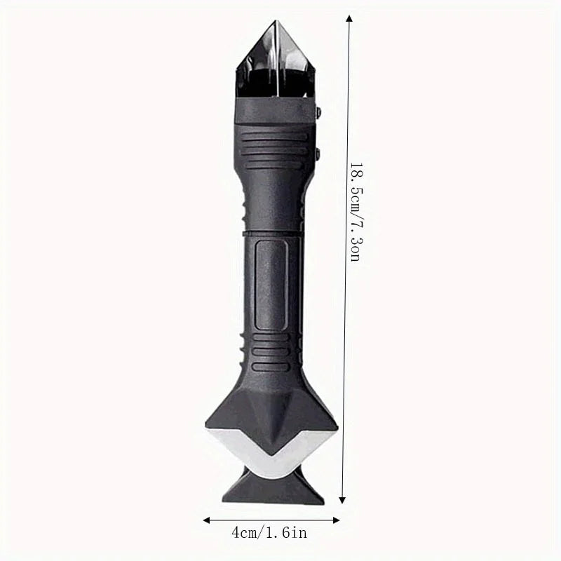 Silicone Caulking Tool | 5-in-1 Sealant Finishing Tool | Caulk Remover Glass Glue Angle Scraper for Bathroom, Kitchen, Floor