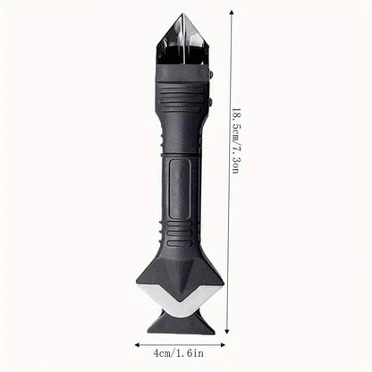 Silicone Caulking Tool | 5-in-1 Sealant Finishing Tool | Caulk Remover Glass Glue Angle Scraper for Bathroom, Kitchen, Floor
