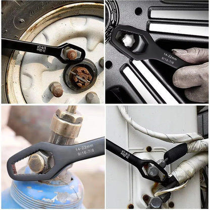 8-22mm 3-17mm Double End Universal Wrench Multifunctional , Self-Tightening Wrench Repair Tools Double Ended Wrench