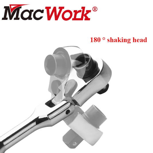 1/4 Ratchet Wrench, 2 In 1 Mini Ratchet - Socket And Bit Ratchet, 72 Teeth Reversible, 1/4 Ratchet Bent