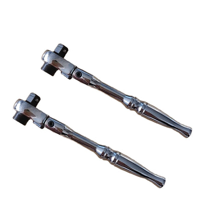 1/4 Ratchet Wrench, 2 In 1 Mini Ratchet - Socket And Bit Ratchet, 72 Teeth Reversible, 1/4 Ratchet Bent